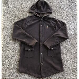 Jinx Blizzard Diablo 3 Demon Hunter Hoodie Jacket Men L Brown Full Zip Snap Coat